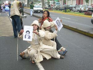 El grupo teatral Arenas y Esteras en la Marcha Nacional