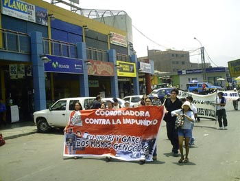 Movilizaci&oacute;n contra Fujimori - Vitarte - 1 marzo 2009