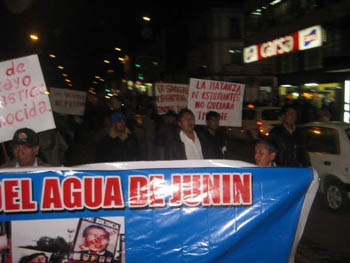Marcha en Huancayo contra el Indulto a Fujimori - 12 marzo 2009